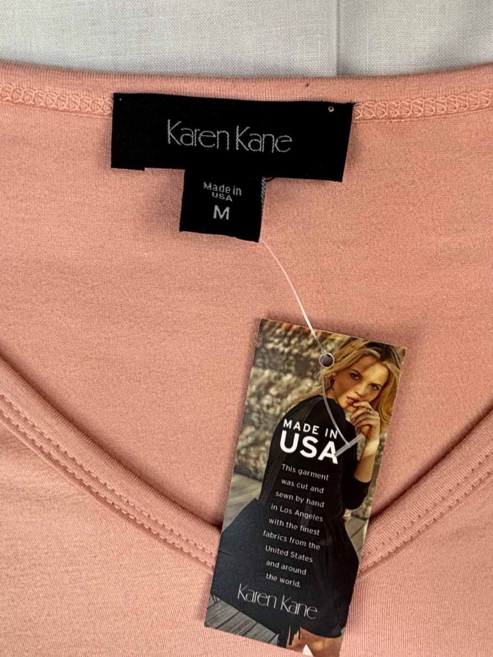 Karen Kane Dusty Rose V-Neck Top